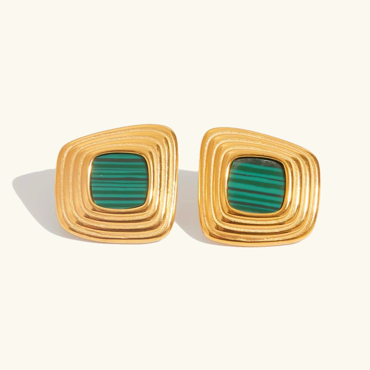 [AuraEcho]Sylvie Geometric Gold Earrings